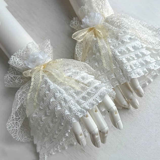Pink / Blue / Yellow Lace Wrist Cuffs