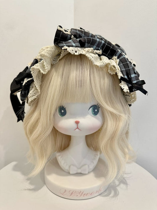 Red / Blue Plaid Pattern Hairband